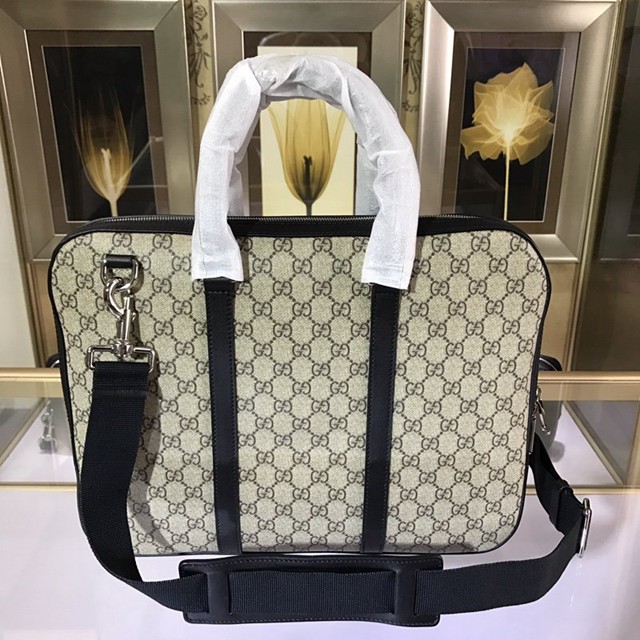 Gucci專櫃款男包 451169 古馳GUCCI雙G紋單肩手提男士公事包  gqy3055